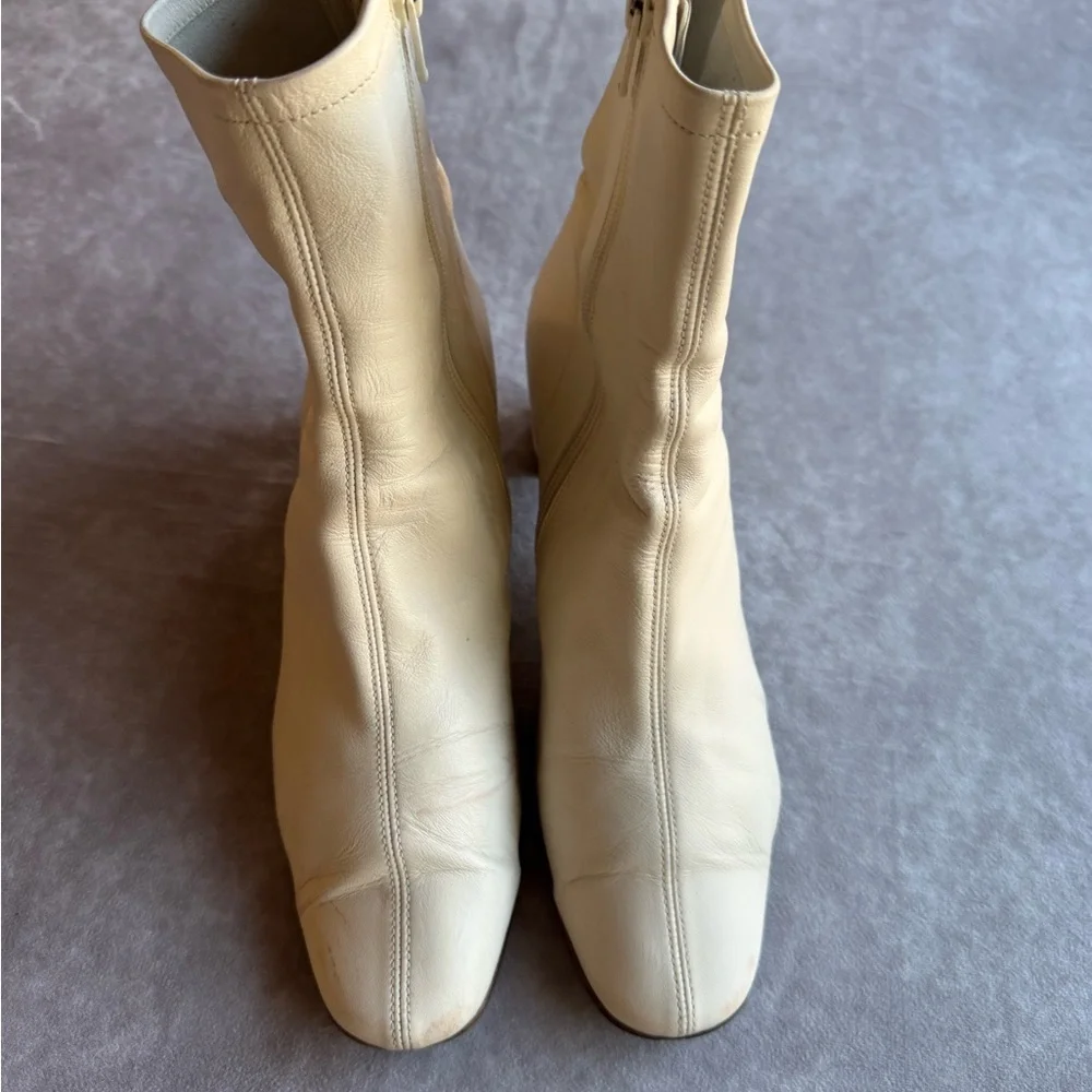 By Far Elegant Cream Ankle Boots - Picture 4 of 15
